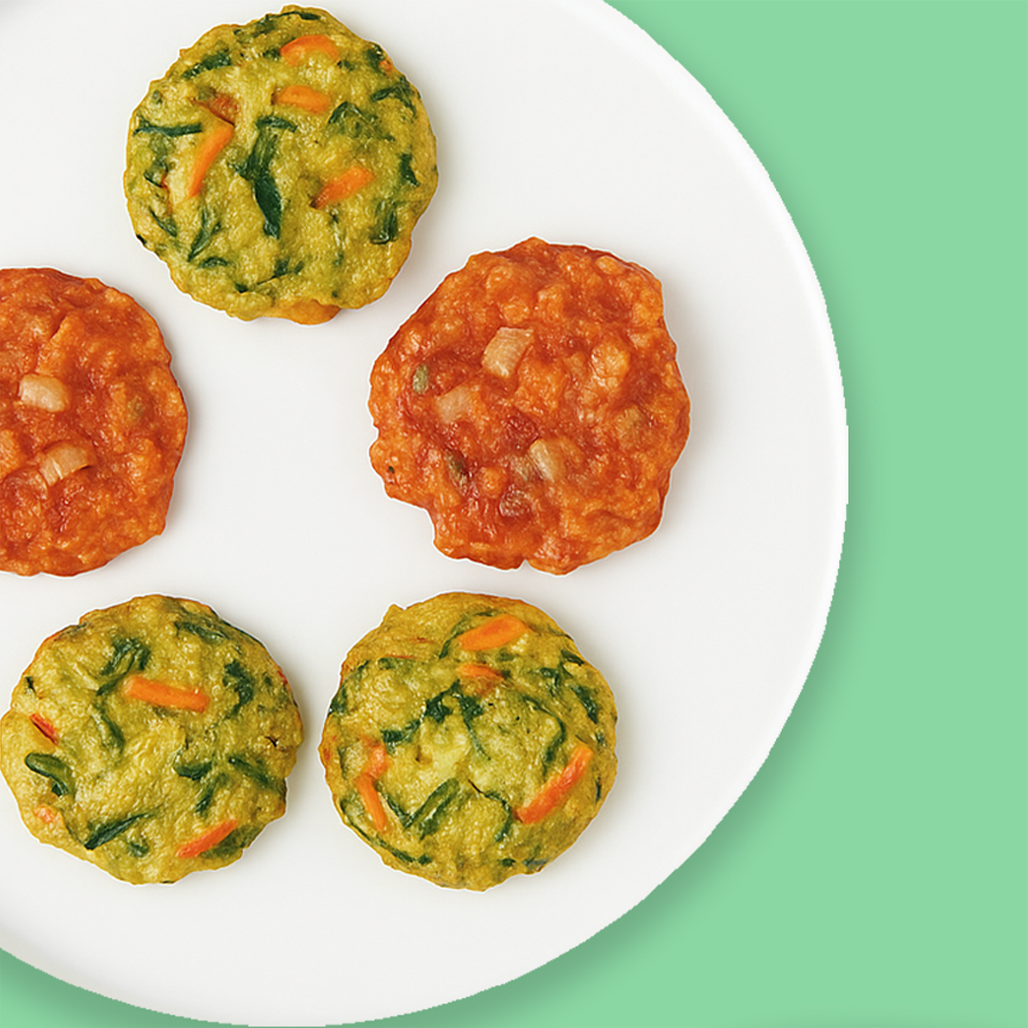 Kimchi mini pancakes