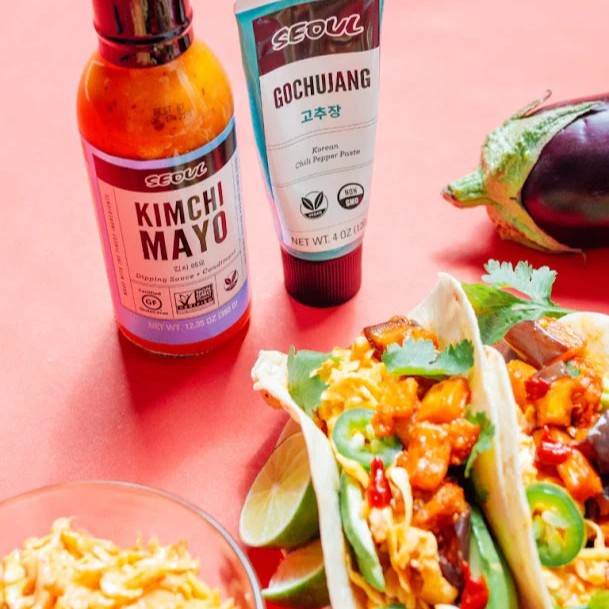 Korean Eggplant Tacos