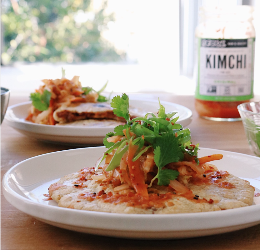 Korean Pupusas w/ Kimchi Curtido