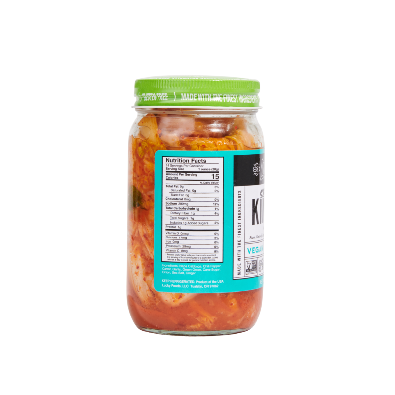 Lucky Foods Vegan Kimchi Ingredients